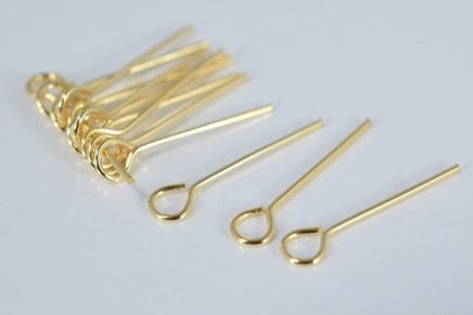 Eye Pins Gold Filled EP Findings connector pins different sizes 0.6/0