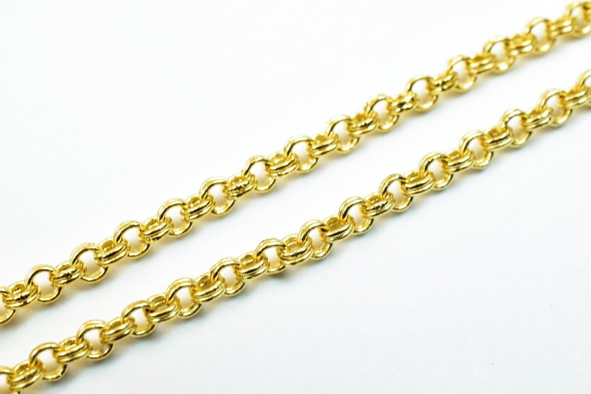 Gold Filled EP Chain 18KT Gold Filled Size 17.5 Long 2mm Width 1mm  Thickness for Jewelry Making Item CG345 