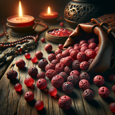 Exploring the Healing Properties and Unique Beauty of Cranberry-Colored Natural Lava Stone Beads
