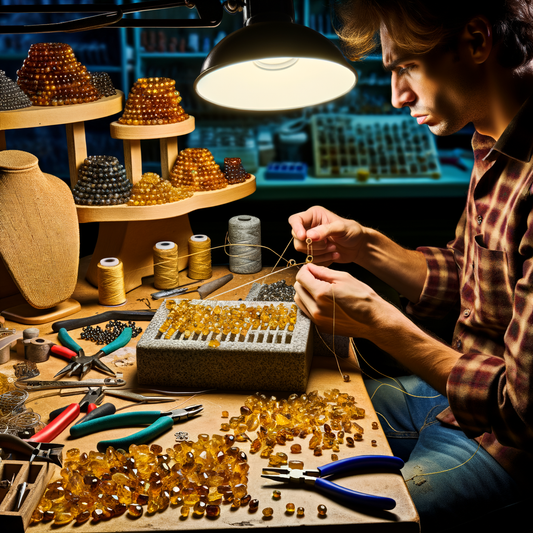 Harnessing the Power of Goldstone: Crafting Elegant and Meaningful Jewelry with Natural Sandstone Beads