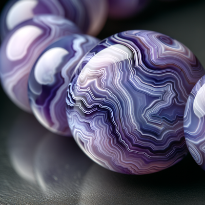 The Mesmerizing Beauty and Symbolism of Purple Crazy Lace Agate Beads