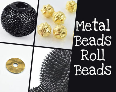 Metal Beads •Roll Beads BeadsFindingDepot