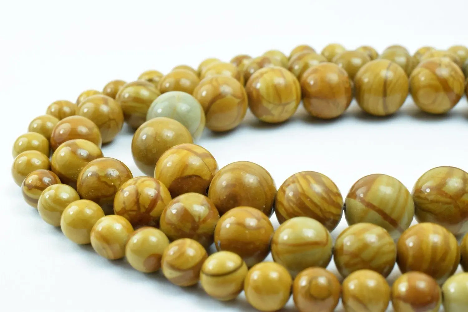 Yellow Tiger Skin Beads Wooden Jasper Gemstone Round Beads 6mm/8mm/10mm Natural Stones Beads natural healing stone chakra stones - BeadsFindingDepot