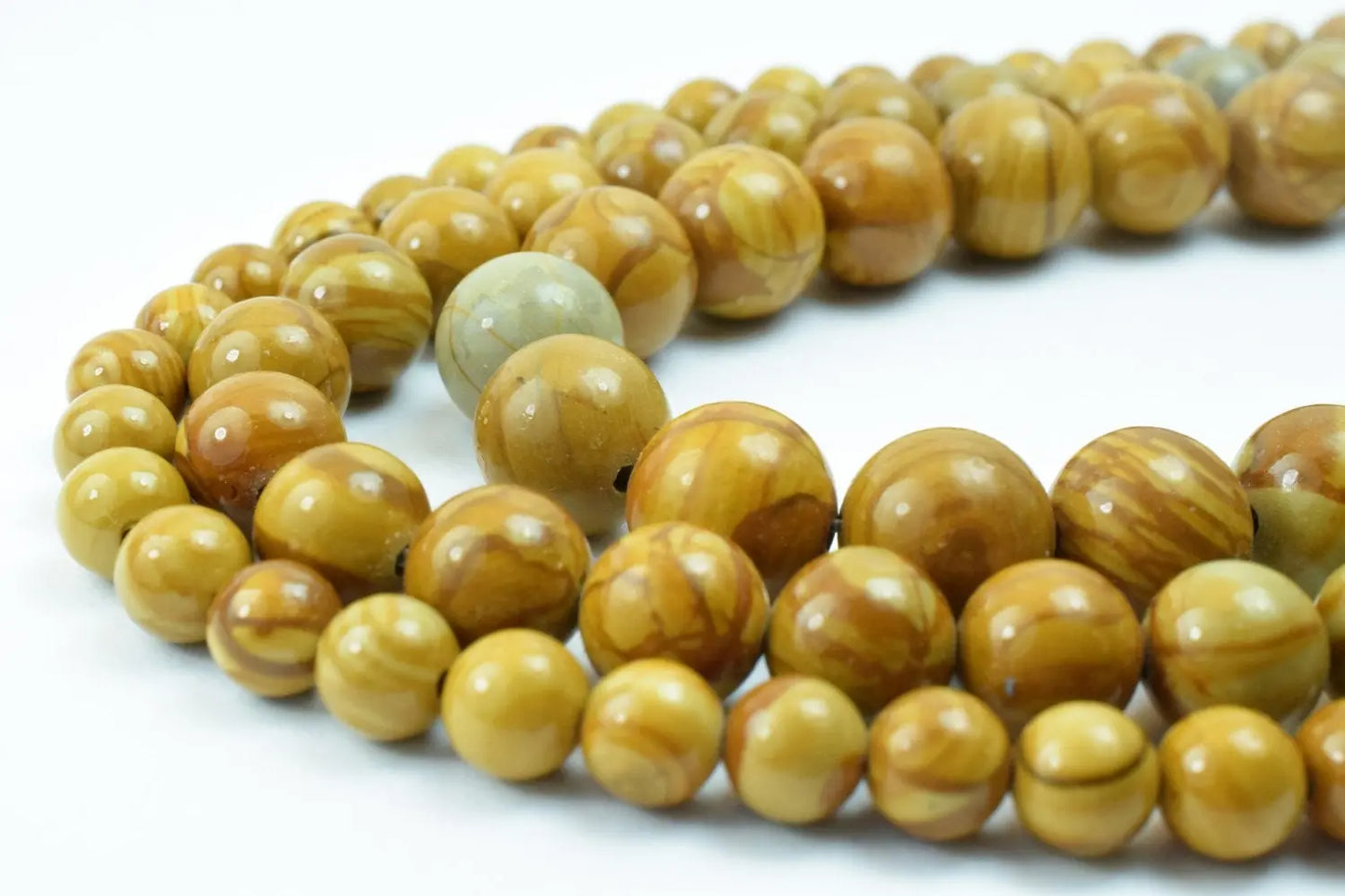 Yellow Tiger Skin Beads Wooden Jasper Gemstone Round Beads 6mm/8mm/10mm Natural Stones Beads natural healing stone chakra stones - BeadsFindingDepot