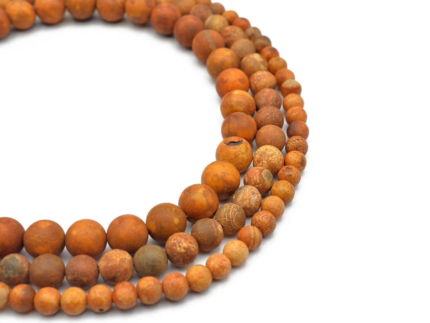 Matte Grain Jasper Round Beads 6mm/8mm/10mm Round Beads Natural Gemstone Beads For jewelry making AA Quality - BeadsFindingDepot