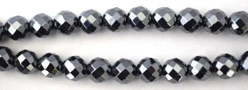 Hematite Round Stone Beads 4mm/6mm/8mm/10mm/12mm/14mm natural stone ,healing stone, chakra stones for Jewelry Making - BeadsFindingDepot