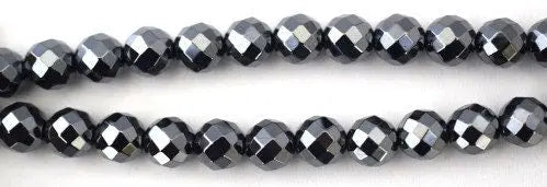 Hematite Round Stone Beads 4mm/6mm/8mm/10mm/12mm/14mm natural stone ,healing stone, chakra stones for Jewelry Making - BeadsFindingDepot