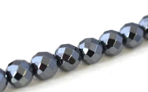 Hematite Round Stone Beads 4mm/6mm/8mm/10mm/12mm/14mm natural stone ,healing stone, chakra stones for Jewelry Making - BeadsFindingDepot