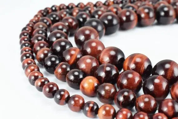 Red Tiger Eye Gemstone Round Beads 6mm/8mm/10mm/12mm Natural Stones Beads natural healing stone chakra stones for Jewelry Making - BeadsFindingDepot