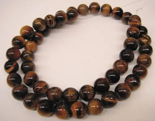 Tiger Eye Gemstone Round Stone Beads size 4mm/6mm/8mm/10mm/12mm natural healing stone chakra stones for Jewelry Making. Sold by one Strand - BeadsFindingDepot