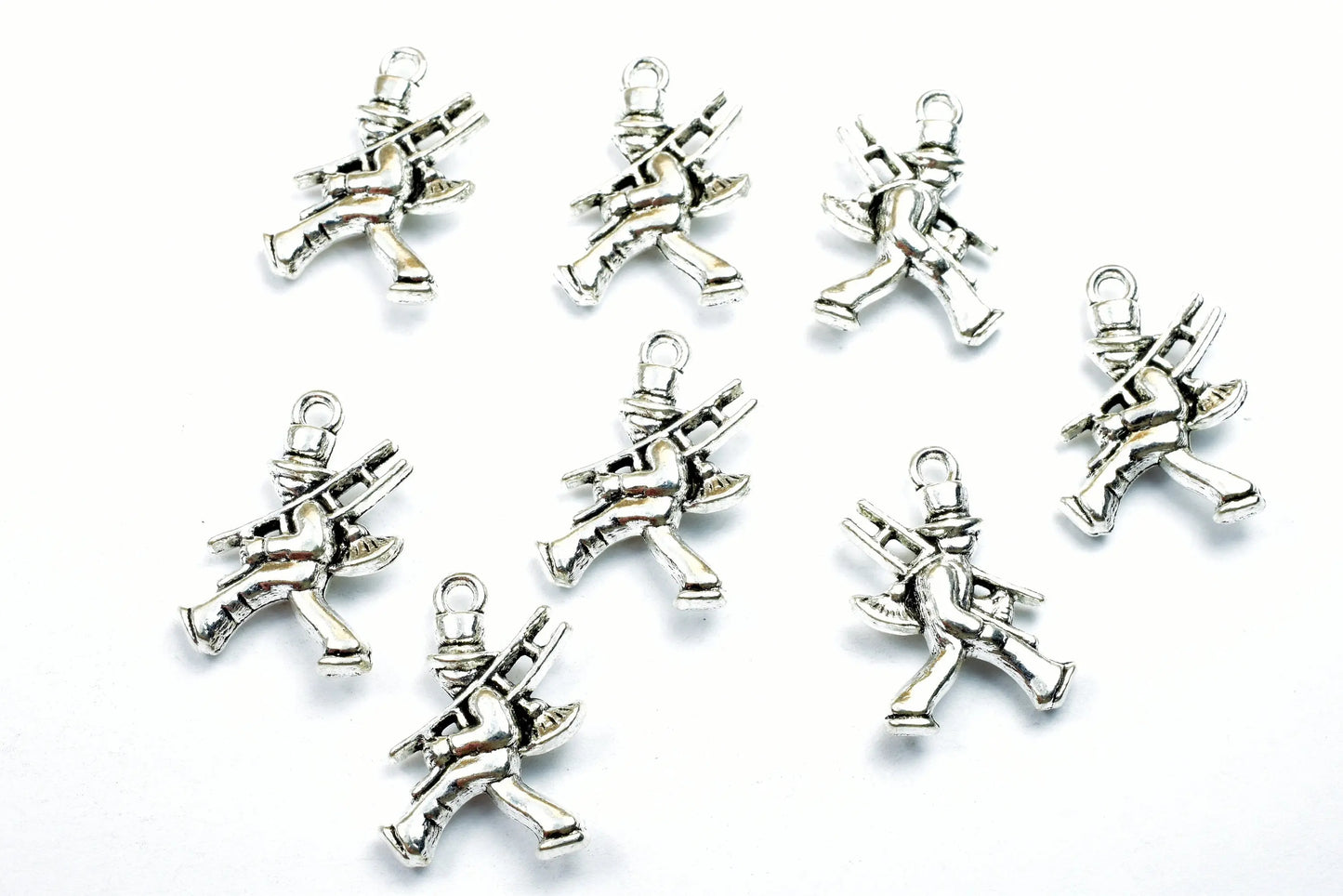 8PCs Handyman Charm Size 20x14.5mm Antique Tibetan Silver Tone Construction Charm Pendant Finding For Jewelry Making - BeadsFindingDepot