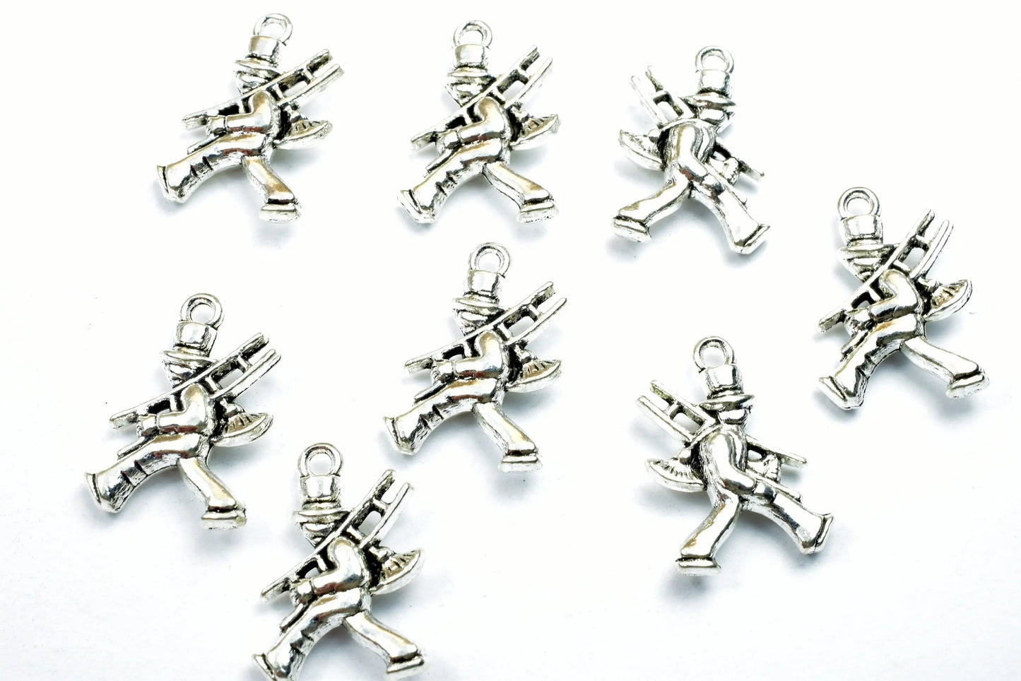 8PCs Handyman Charm Size 20x14.5mm Antique Tibetan Silver Tone Construction Charm Pendant Finding For Jewelry Making - BeadsFindingDepot