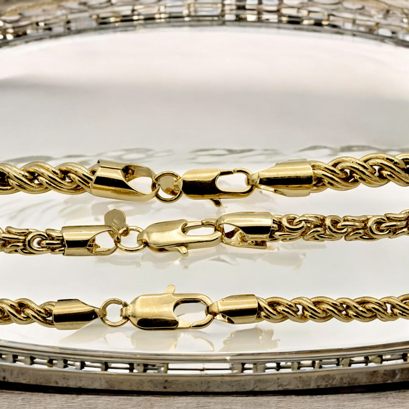 Gold Rope Chain Necklace 