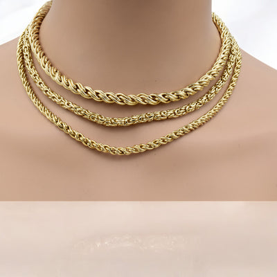 Gold Rope Chain Necklace 