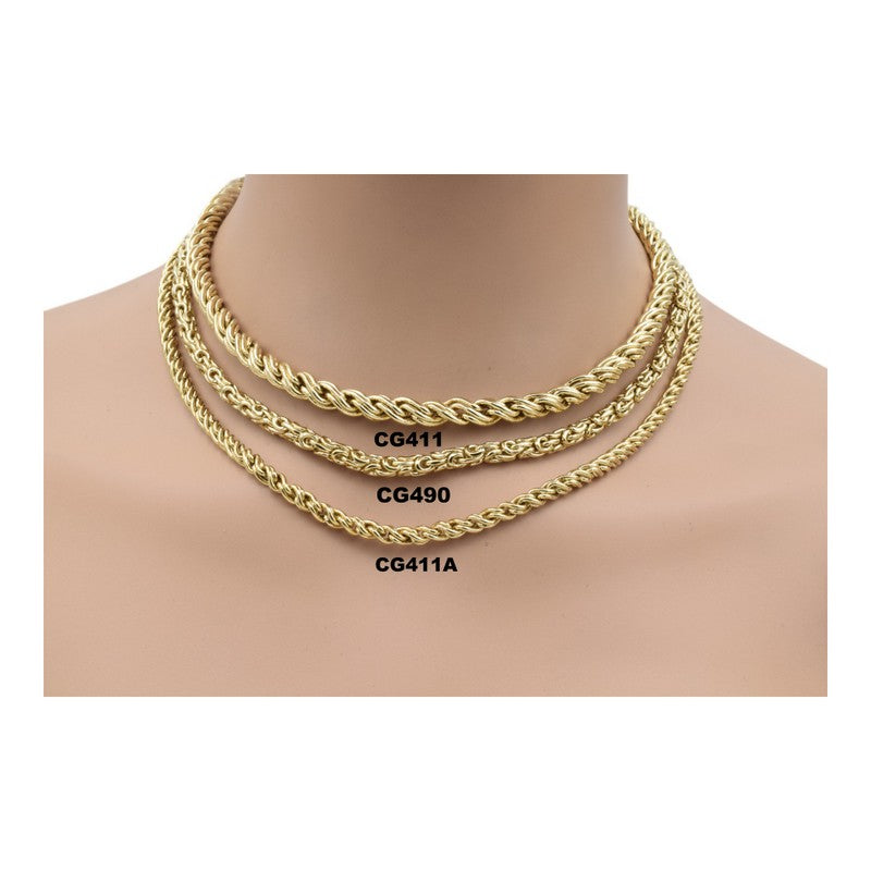 Gold Rope Chain Necklace 