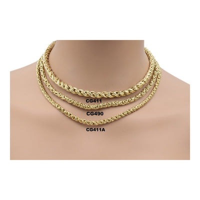 Gold Rope Chain Necklace 