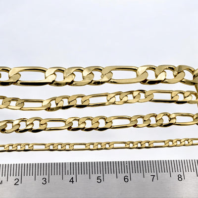 Gold Figaro Chain Necklace - Classic and Versatile Gift for Him or Her