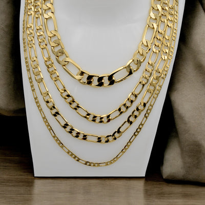 Gold Figaro Chain Necklace - Classic and Versatile Gift for Him or Her
