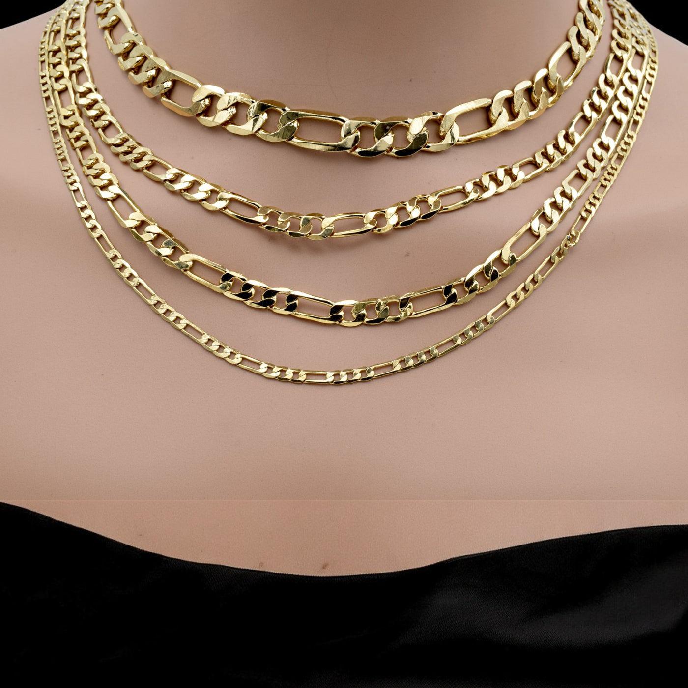 Gold Figaro Chain Necklace - Classic and Versatile Gift for Him or Her