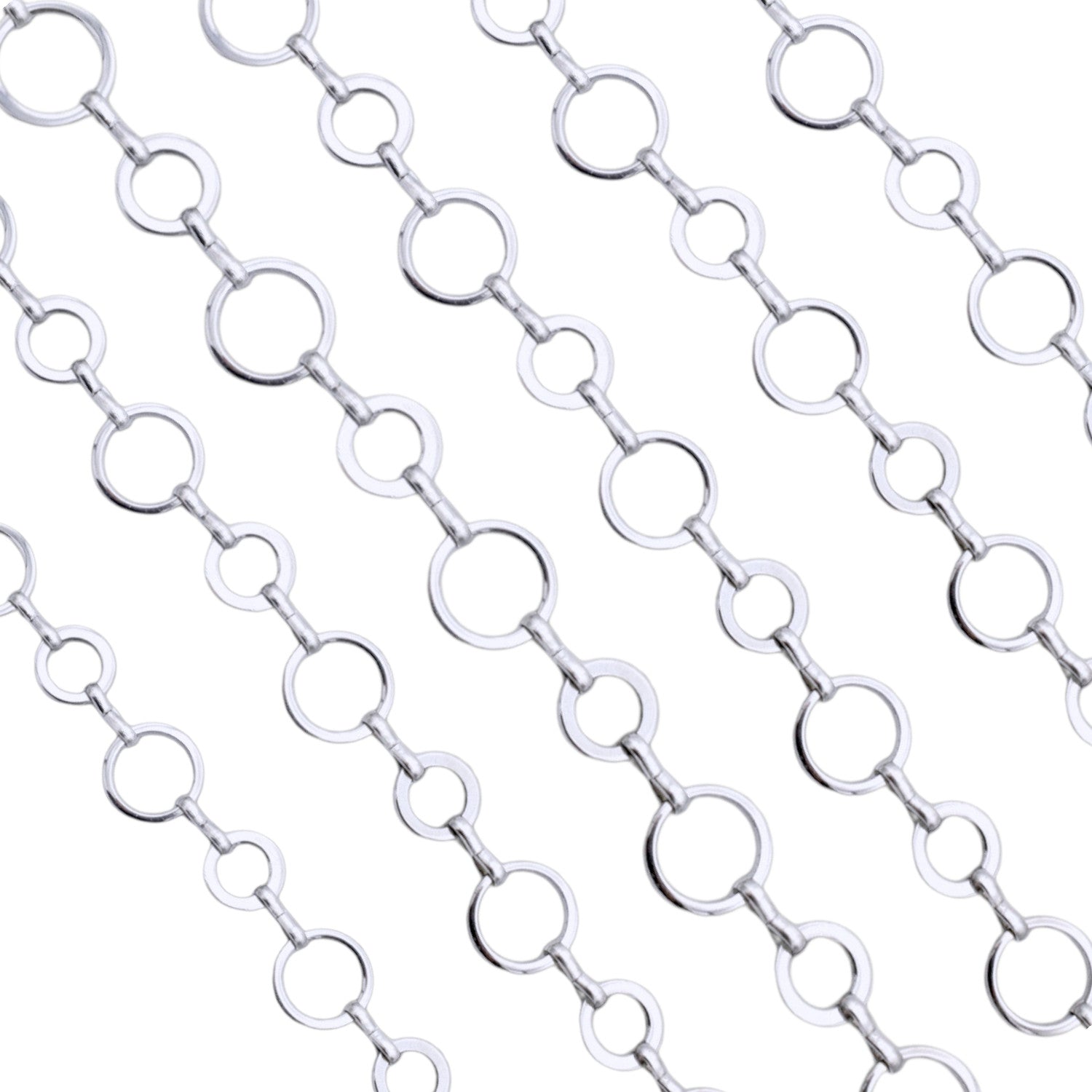 Stainless Steel Circle link chain by yard for jewelry making BeadsFindingDepot