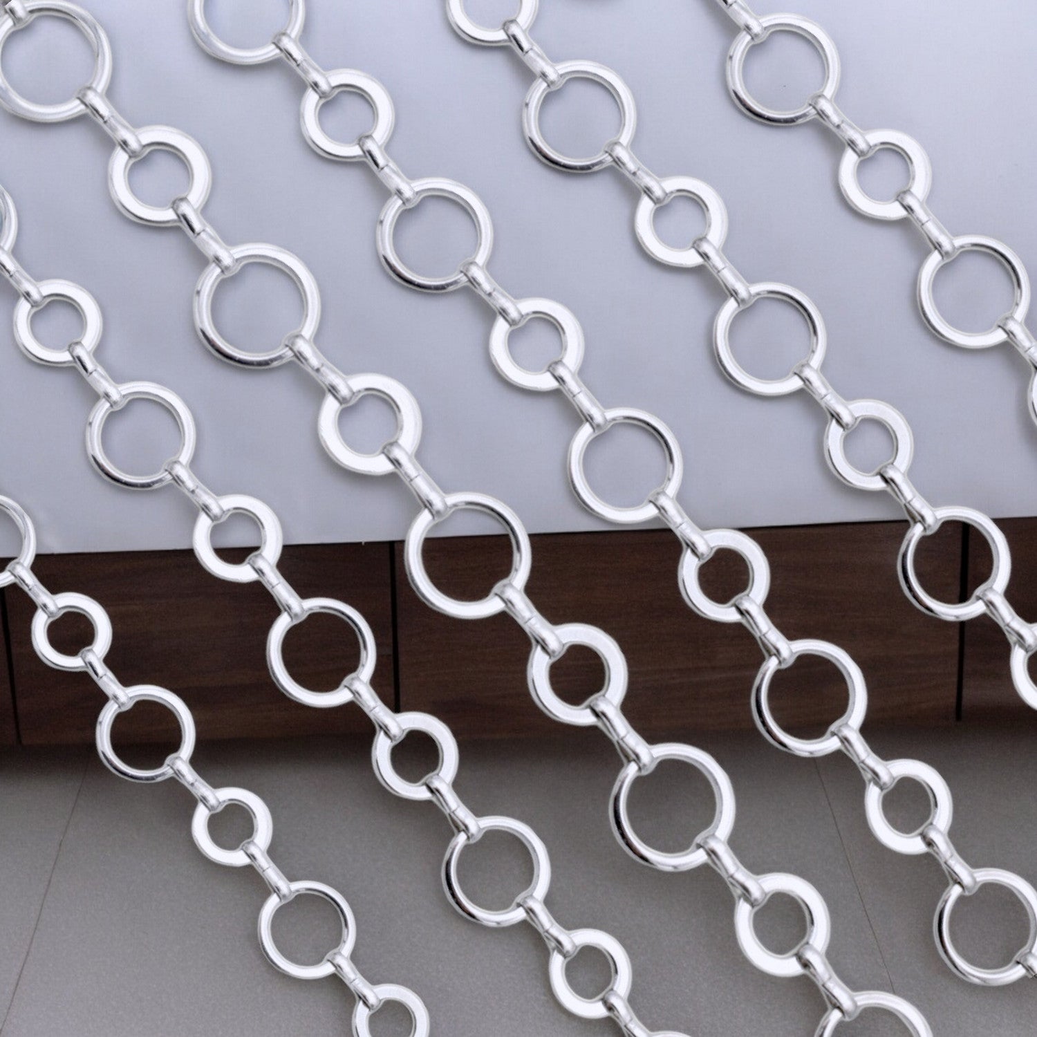 Stainless Steel Circle link chain by yard for jewelry making BeadsFindingDepot