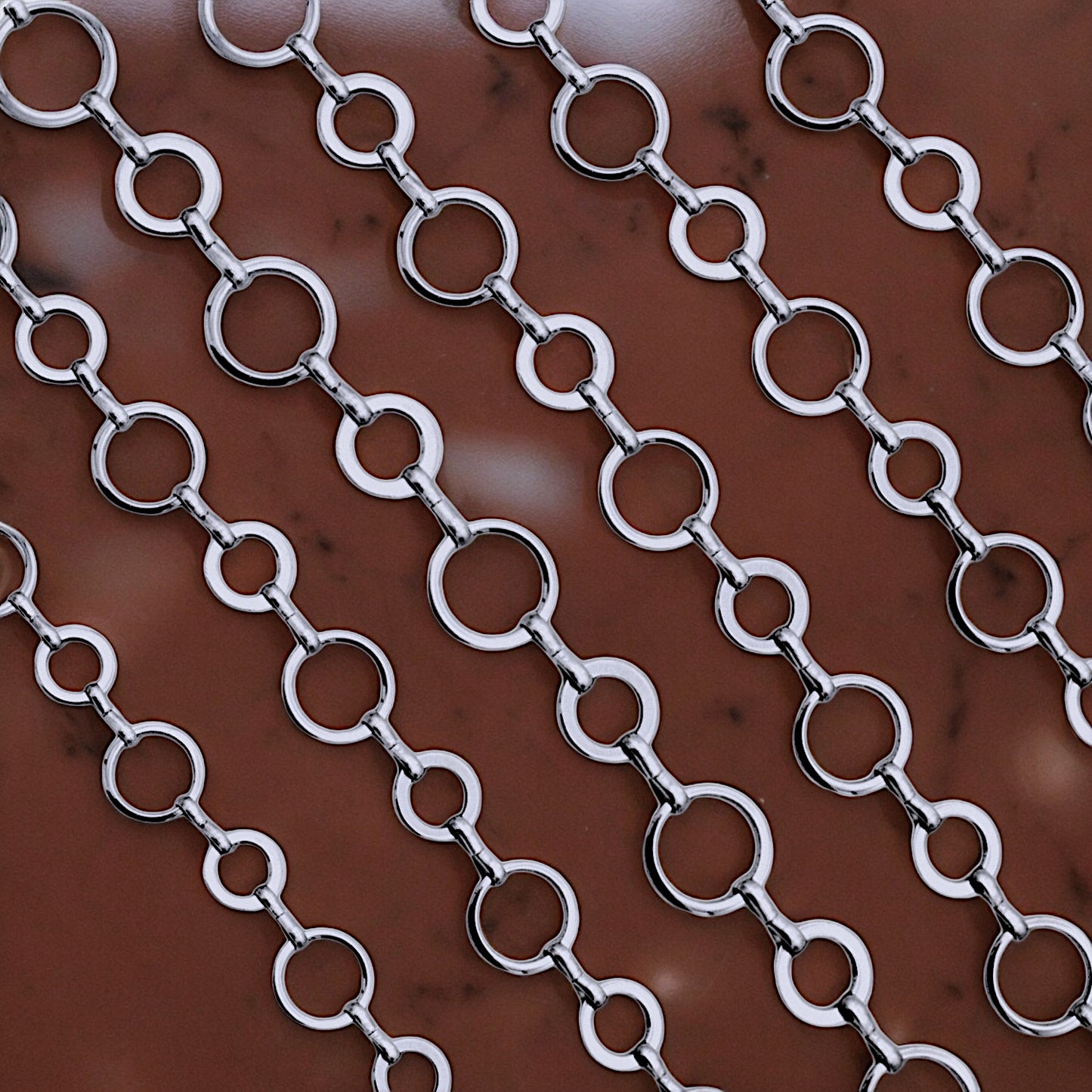 Stainless Steel Circle link chain by yard for jewelry making BeadsFindingDepot