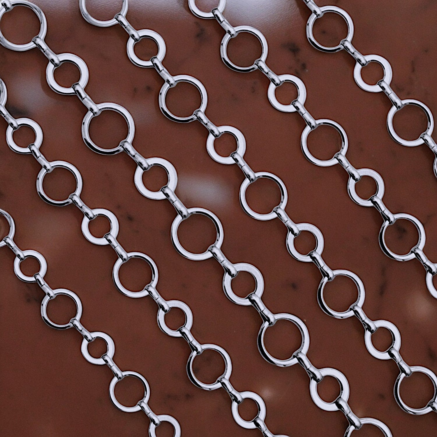 Stainless Steel Circle link chain by yard for jewelry making BeadsFindingDepot