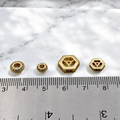 beaded-jewelry-8-mm-roundel-18-k-gold-filled-ep-micro-pave-beads-with-clear-cz-cubic-zirconia-gfm-14-g-335913499