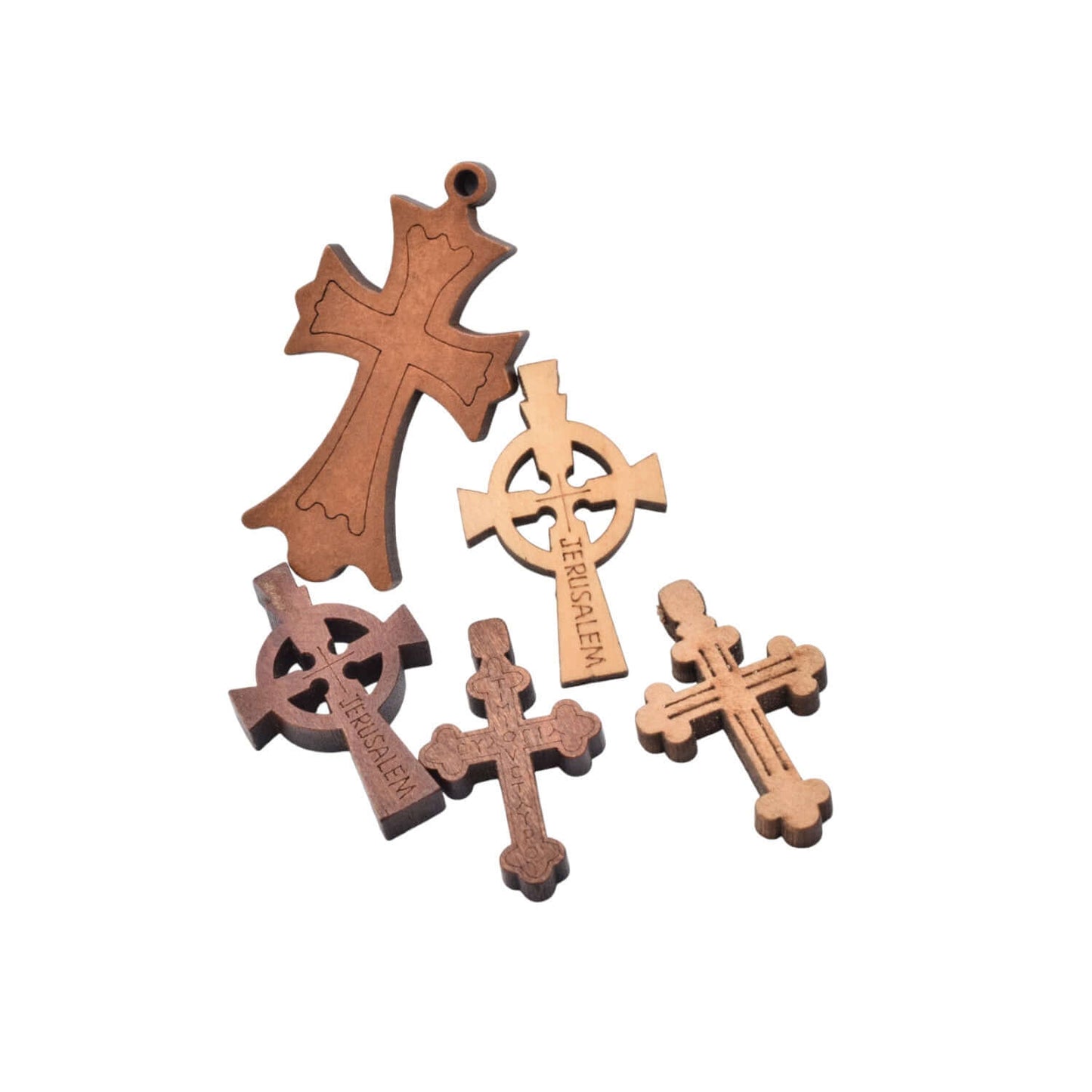 Wooden Crosses for Rosary for jewelry making BeadsFindingDepot