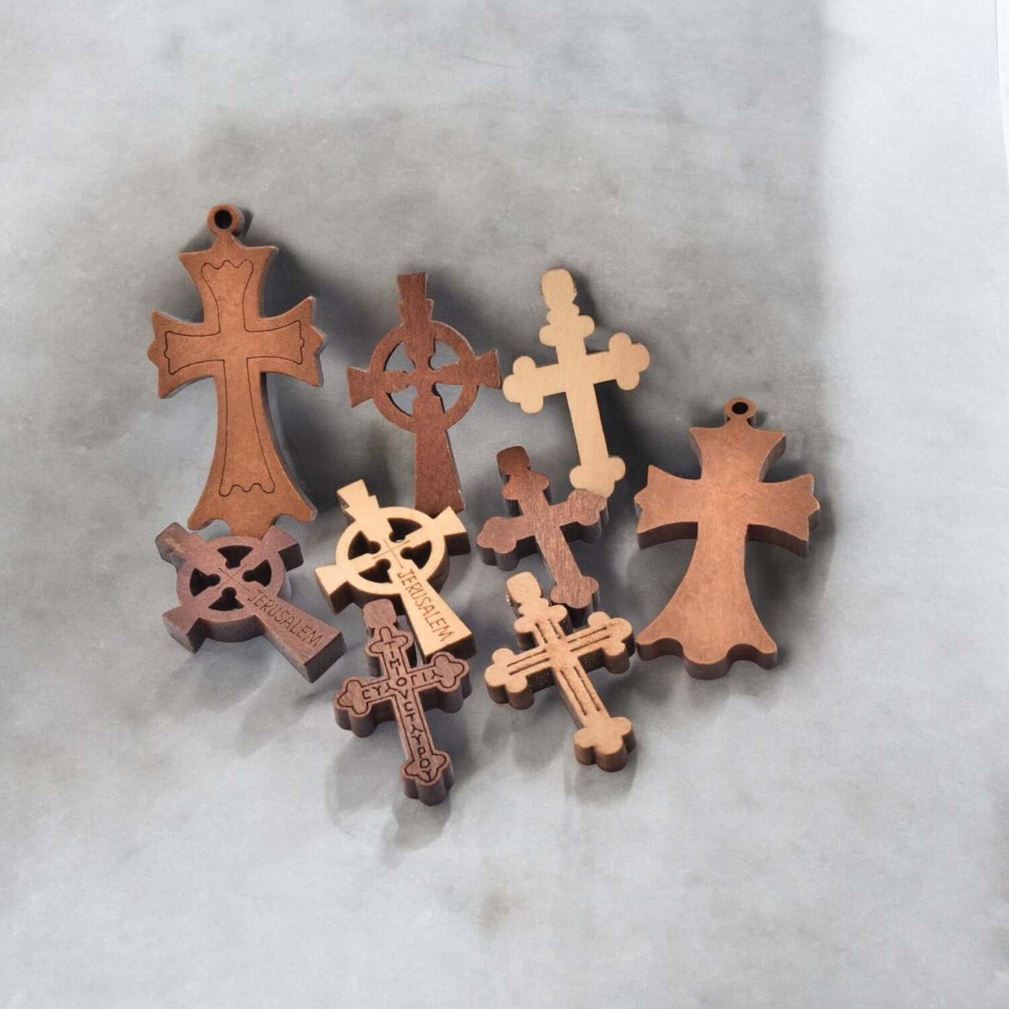 Wooden Crosses for Rosary for jewelry making BeadsFindingDepot