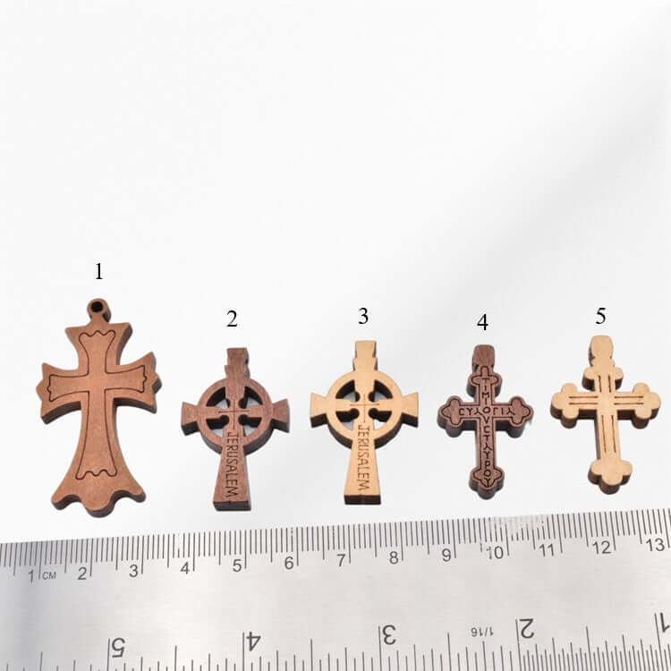 Wooden Crosses for Rosary for jewelry making BeadsFindingDepot