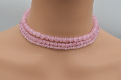 Pink Cat Eye gemstone beads for jewelry making 4mm, 6mm, 8mm BeadsFindingDepot