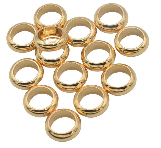 "Gold metal spacer beads for jewelry making"