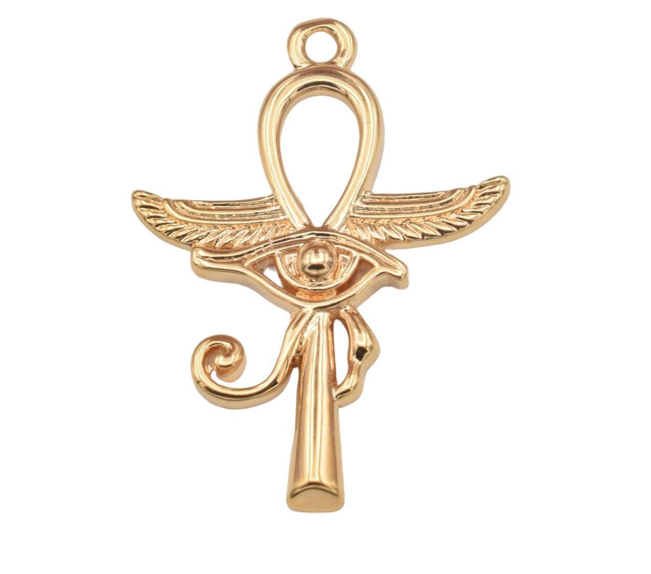 Gold Filled ep 18k Egyptian Ankh pendant/charm for jewelry making BeadsFindingDepot