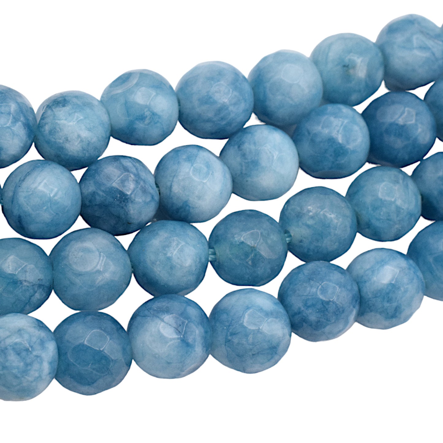 Faceted Blue Aventurine gemstone beads for jewelry making sizes 10mm 8mm BeadsFindingDepot