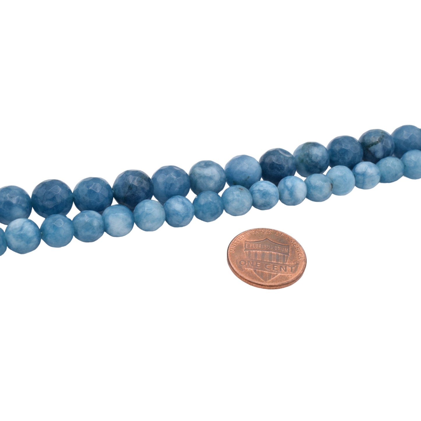 Faceted Blue Aventurine gemstone beads for jewelry making sizes 10mm 8mm BeadsFindingDepot