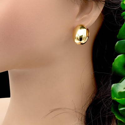 Bold Gold-Filled Dome Earrings – Classic Elegance for Every Occasion