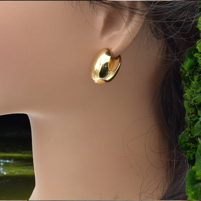Bold Gold-Filled Dome Earrings – Classic Elegance for Every Occasion