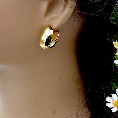 Bold Gold-Filled Dome Earrings – Classic Elegance for Every Occasion
