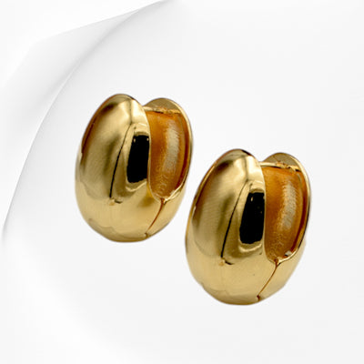 Bold Gold-Filled Dome Earrings – Classic Elegance for Every Occasion