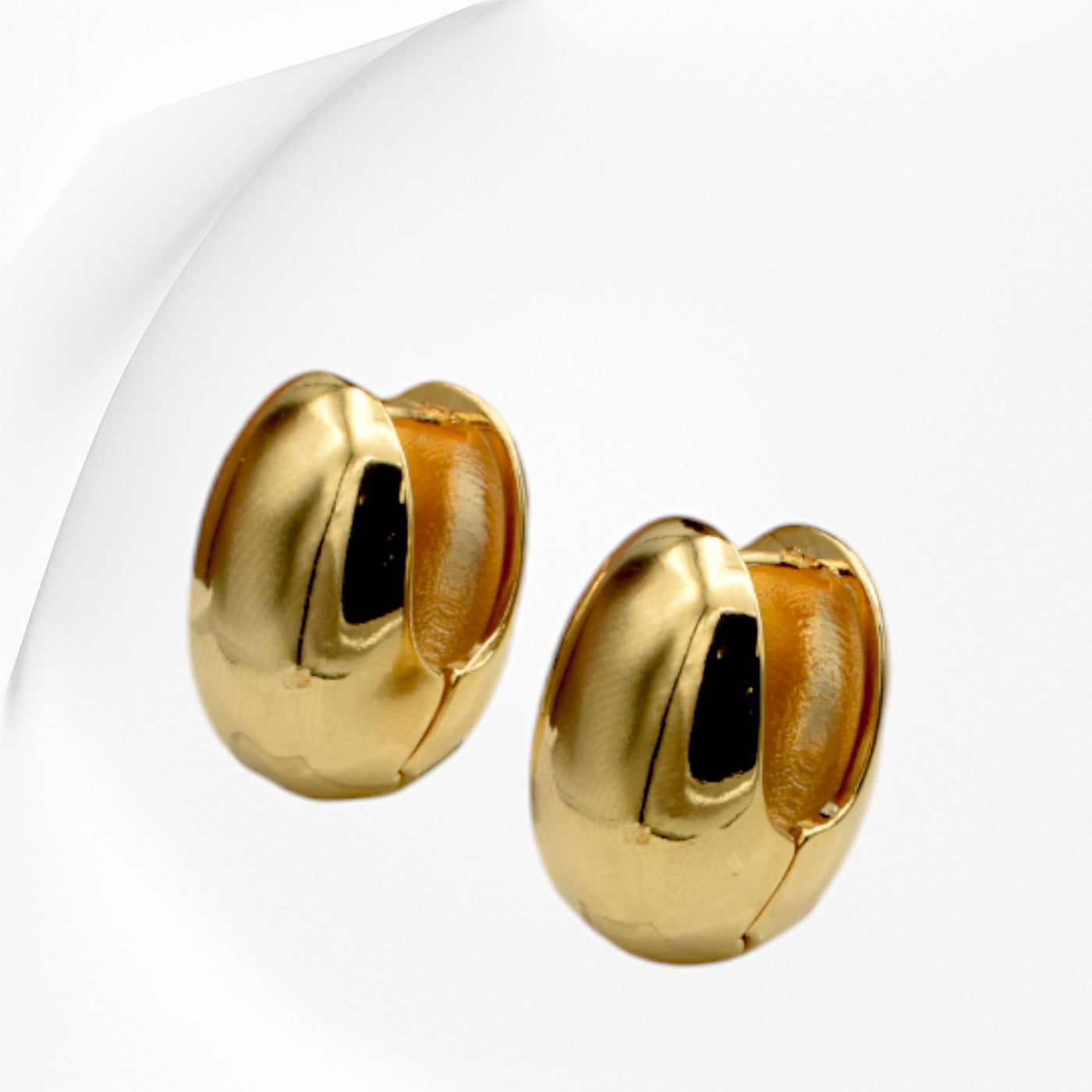Bold Gold-Filled Dome Earrings – Classic Elegance for Every Occasion