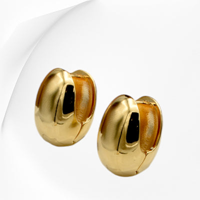 Bold Gold-Filled Dome Earrings – Classic Elegance for Every Occasion