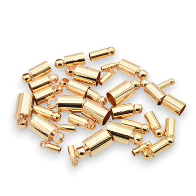 Gold filled End Caps for jewelry making crafts DIY sizes 10x5, 9x4, 8x3, 6x2mm 14k BeadsFindingDepot