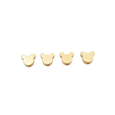 Gold Filled Bear Shape Bead Mickey Mouse Shape Animal Shape for jewelry making crafts and DIY BeadsFindingDepot
