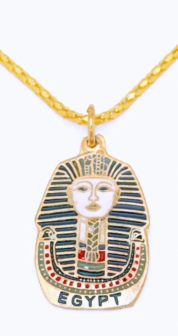 King Tut Tutankhamun Ancient Egyptian Pendant 34x20mm - BeadsFindingDepot