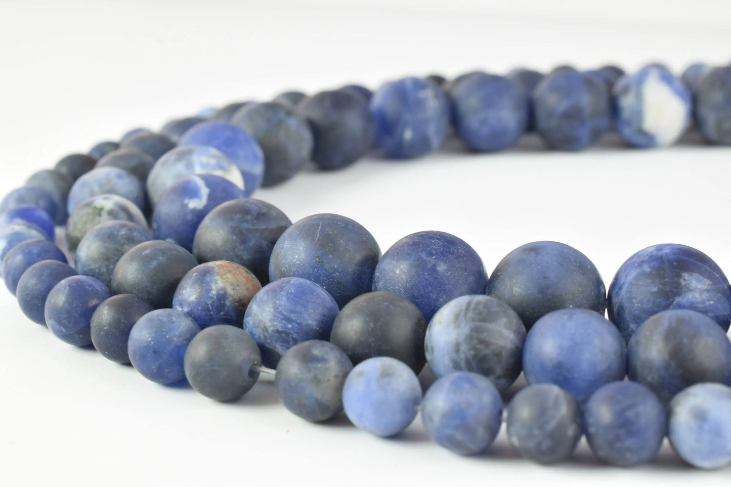 6mm/8mm/10mm Matte Sodalite Beads, Round 15" inch strand /Gems/Cabochons Beads/Wholesale/Craft Tools/Loose Beads Round Craft supplies - BeadsFindingDepot