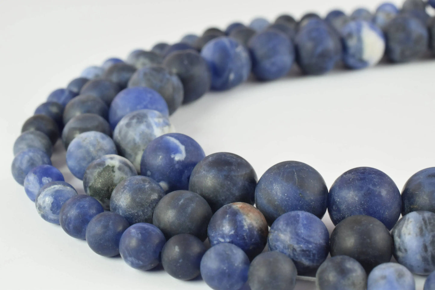 6mm/8mm/10mm Matte Sodalite Beads, Round 15" inch strand /Gems/Cabochons Beads/Wholesale/Craft Tools/Loose Beads Round Craft supplies - BeadsFindingDepot