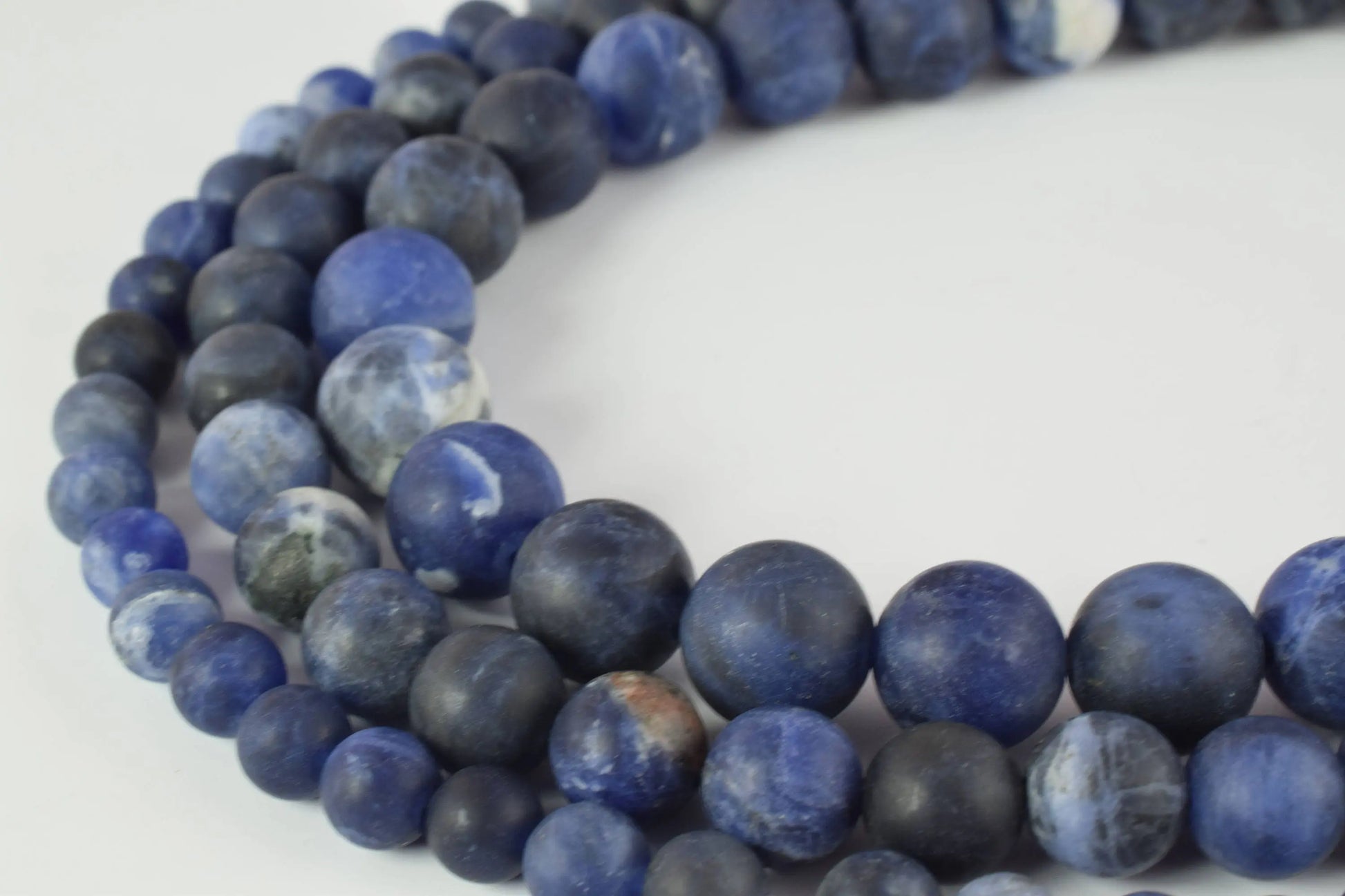 6mm/8mm/10mm Matte Sodalite Beads, Round 15" inch strand /Gems/Cabochons Beads/Wholesale/Craft Tools/Loose Beads Round Craft supplies - BeadsFindingDepot