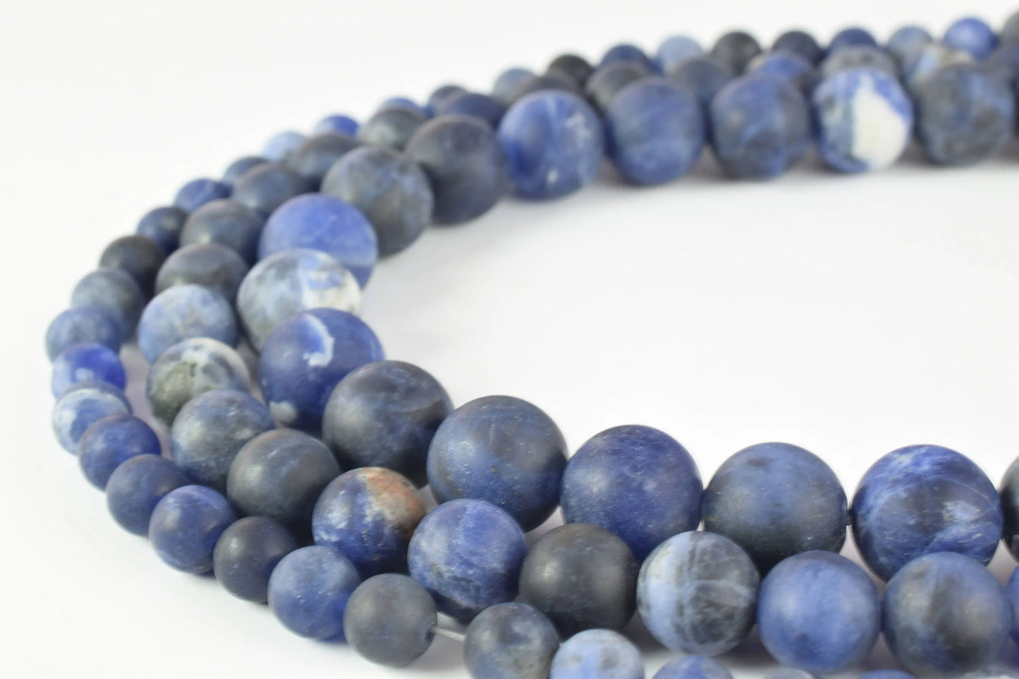 6mm/8mm/10mm Matte Sodalite Beads, Round 15" inch strand /Gems/Cabochons Beads/Wholesale/Craft Tools/Loose Beads Round Craft supplies - BeadsFindingDepot