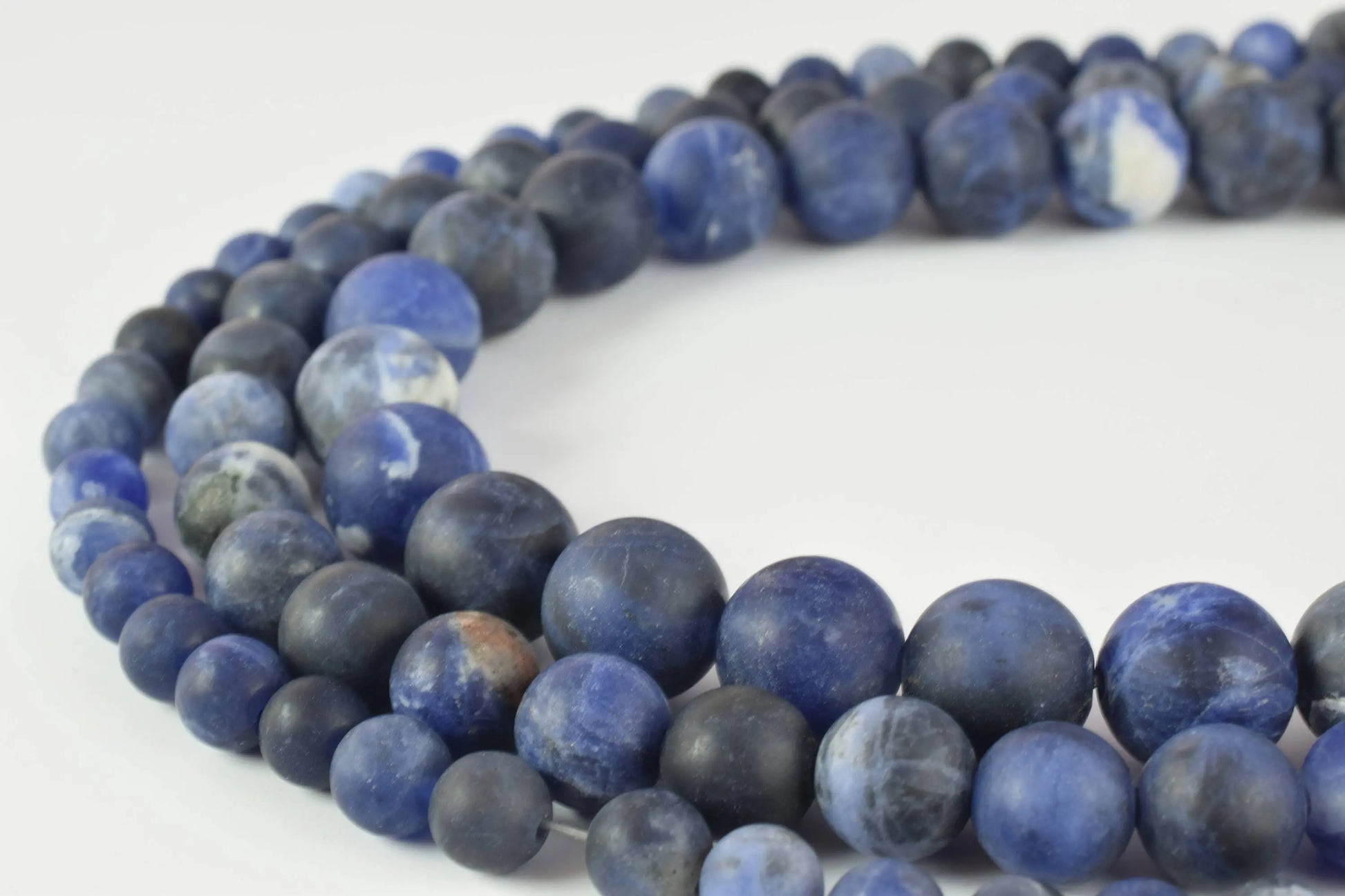 6mm/8mm/10mm Matte Sodalite Beads, Round 15" inch strand /Gems/Cabochons Beads/Wholesale/Craft Tools/Loose Beads Round Craft supplies - BeadsFindingDepot